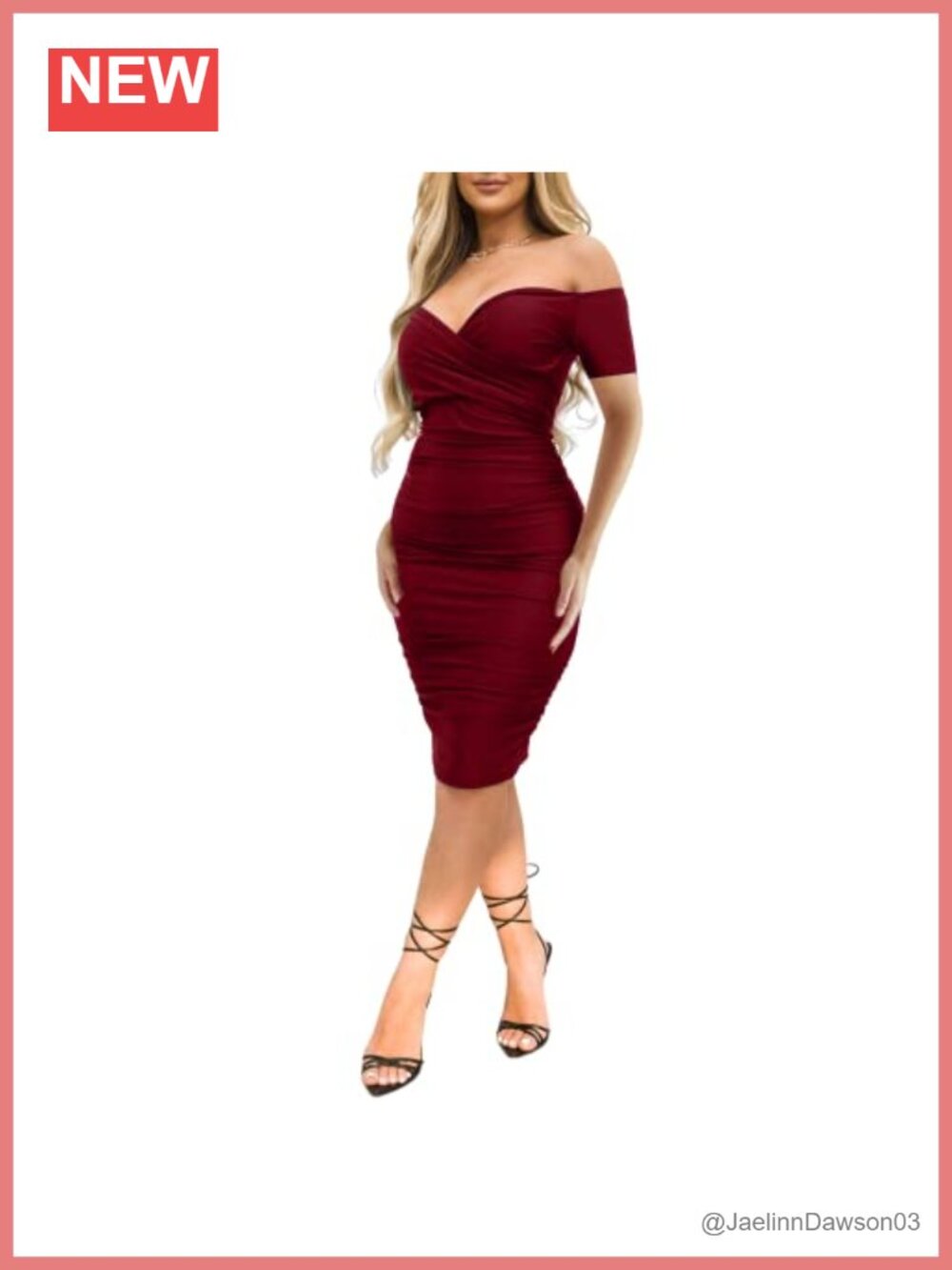 Sexy Off Shoulder Midi Dress Ruched Bodycon Satin